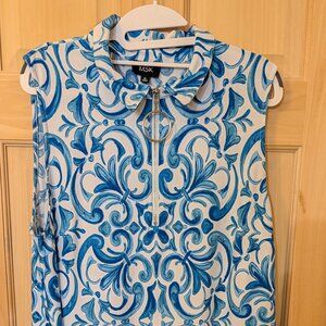 Blue and White Floral Dress